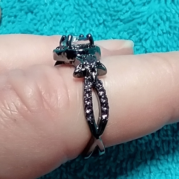 Black purple stone ring - Picture 6 of 7